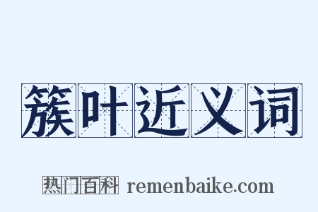 簇叶近义词是什么意思的图片